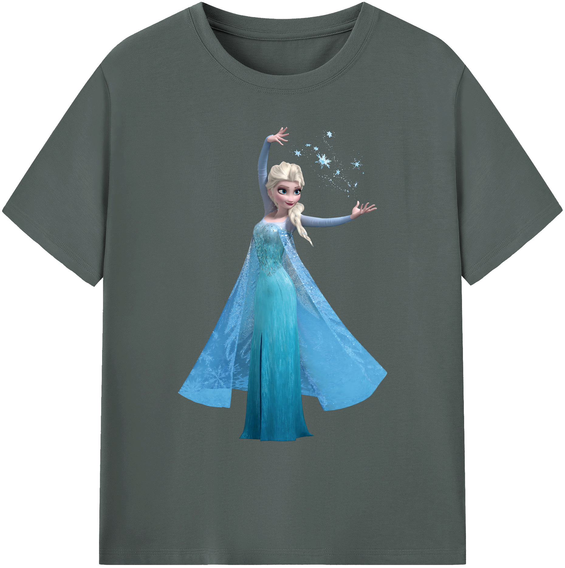 （画像用） アナと雪の女王 アンナ エルサ Frozen Anna Elsa 綿100％ メンズ半袖Tシャツ｜肌触りやわらか＆通気性